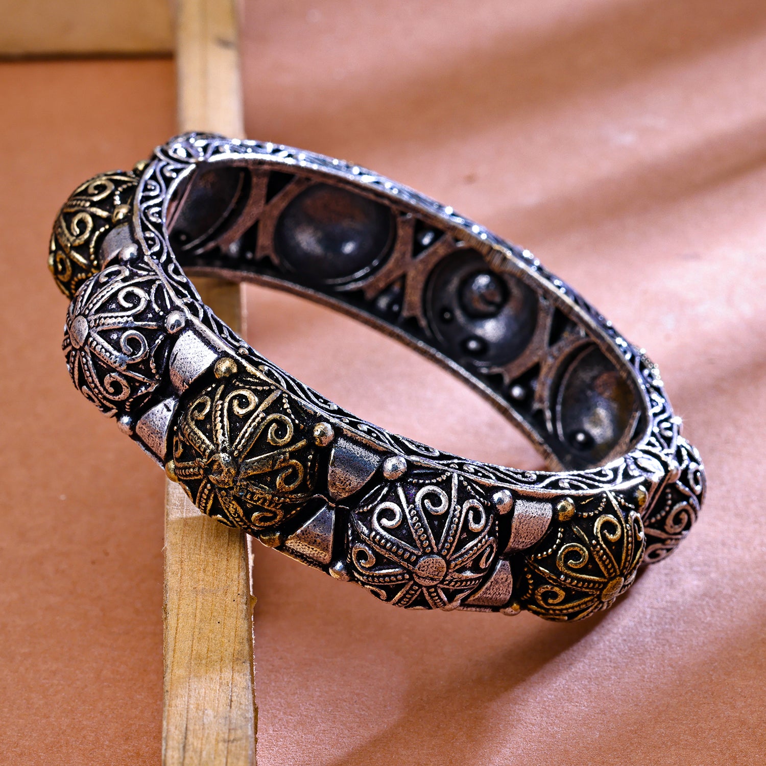 Sukkhi Oxidized Silver Kada for Women