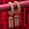 Sukkhi Gold Plated Golden Reverse AD & Pearl Bangles for Women