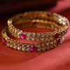 Sukkhi Gold Plated Golden Pearl Bangles for Women