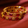 Sukkhi Gold Plated Pink Pearl Bangles for Women
