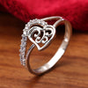 Sukkhi Amazing Silver Heart Rhodium Plated CZ Ring for Women