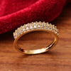Sukkhi Floral Golden Gold Plated CZ Ring for Women