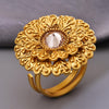 Sukkhi Incrediable Golden Gold Plated CZ Ring for Women