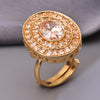Sukkhi Spectacular Golden Gold Plated CZ Ring for Women