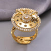 Sukkhi Glitzy Golden Gold Plated CZ Ring for Women