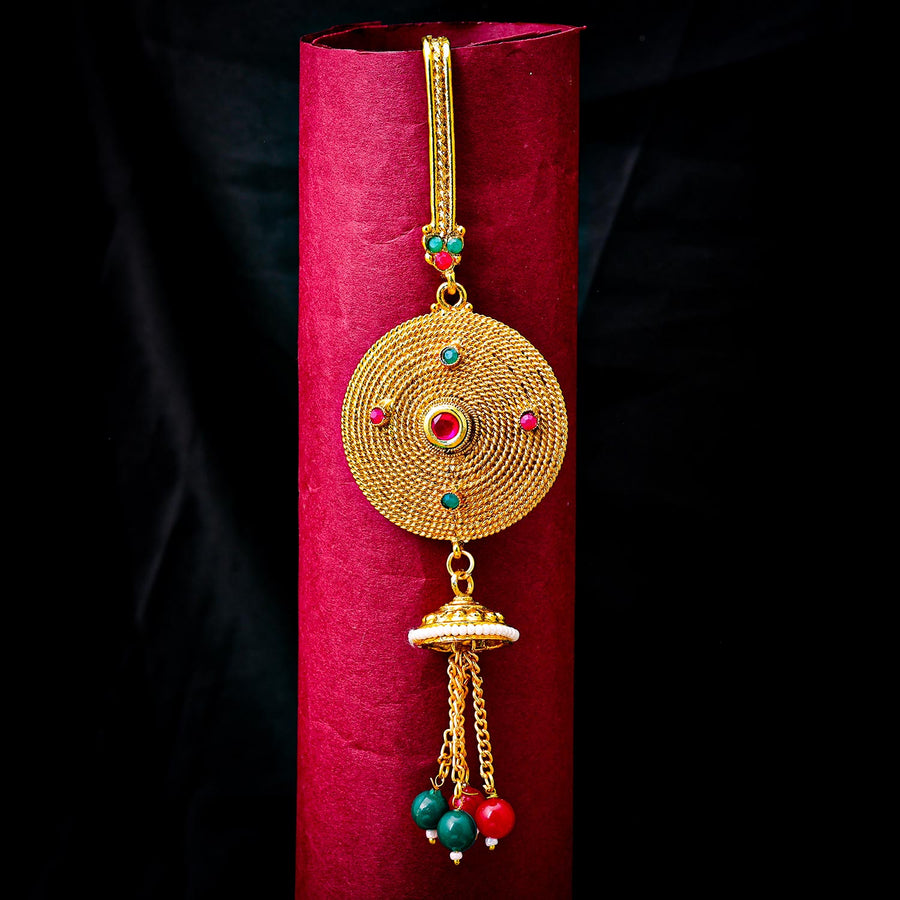 Sukkhi Spectacular Golden Gold Plated Pearl Chabi Challa for Women