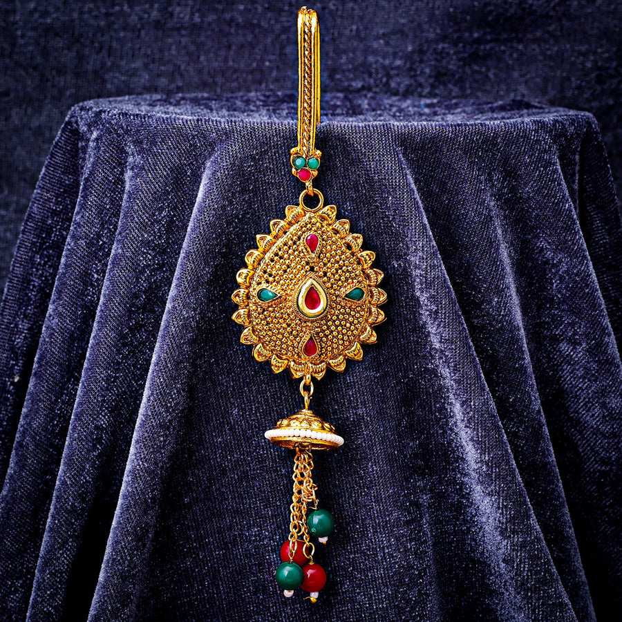 Sukkhi Fancy Golden Gold Plated Pearl Chabi Challa for Women