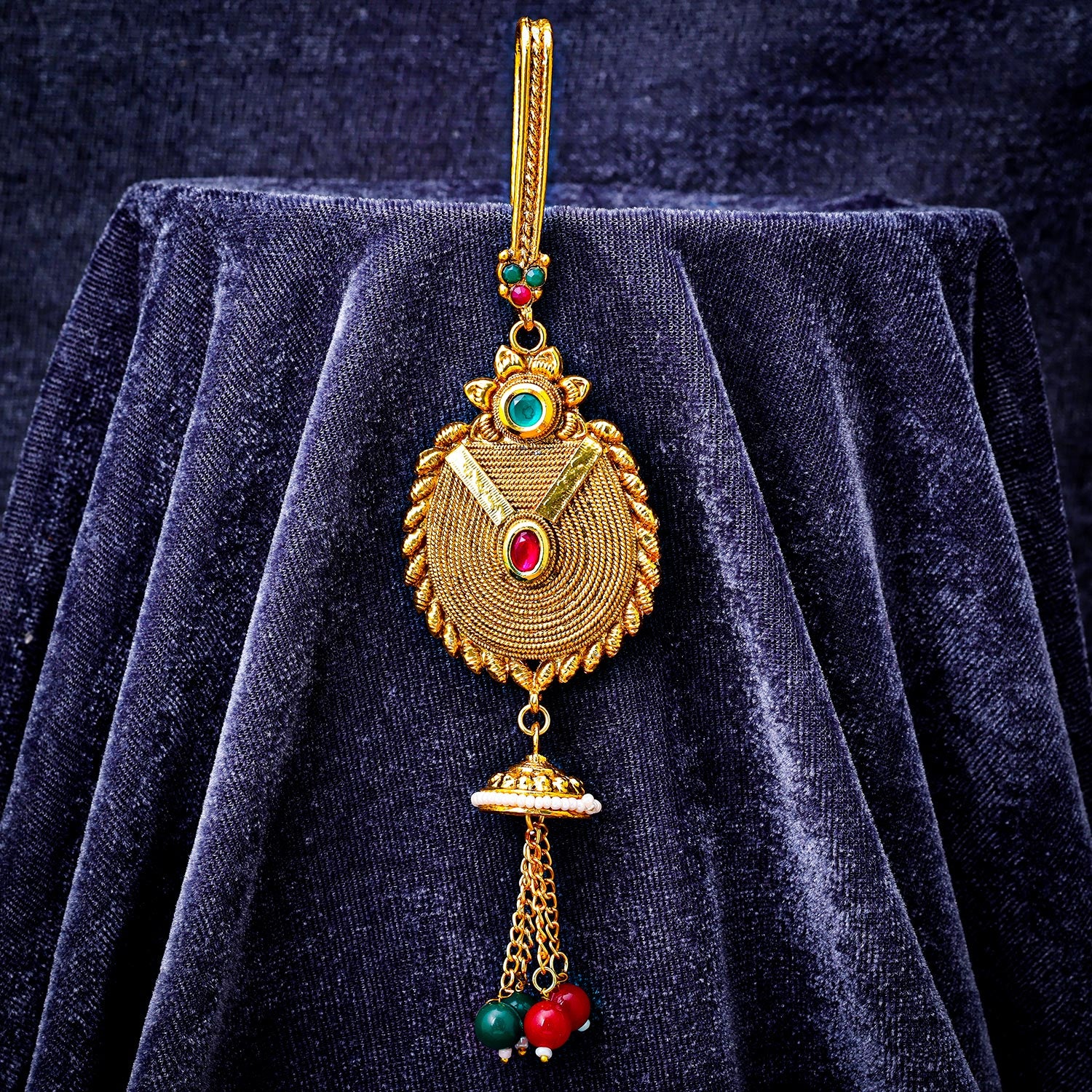 Sukkhi Glemaing Golden Gold Plated Pearl Chabi Challa for Women