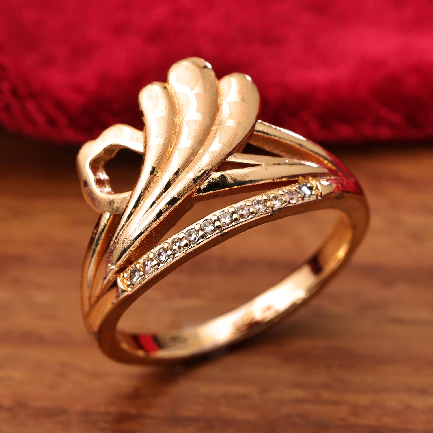 Heavy Gold Designer Ring For Girl Big Gold Ring For Ladies Buy
