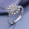 Sukkhi Dazzling Silver Floral Rhodium Plated CZ Ring for Women