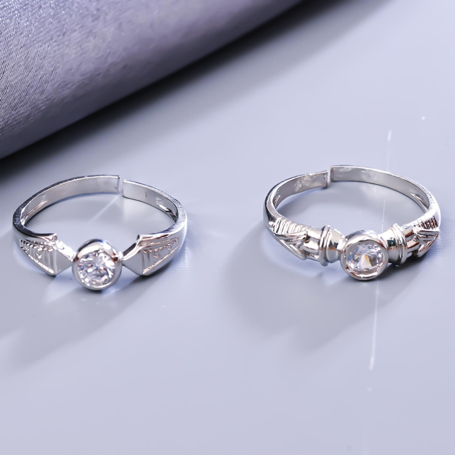 Sukkhi Glemaing Silver Rhodium Plated CZ Toe Ring for Women - Sukkhi.com