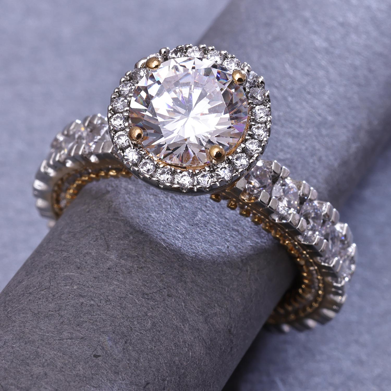 Sukkhi Elegant Golden Gold CZ Ring for Women