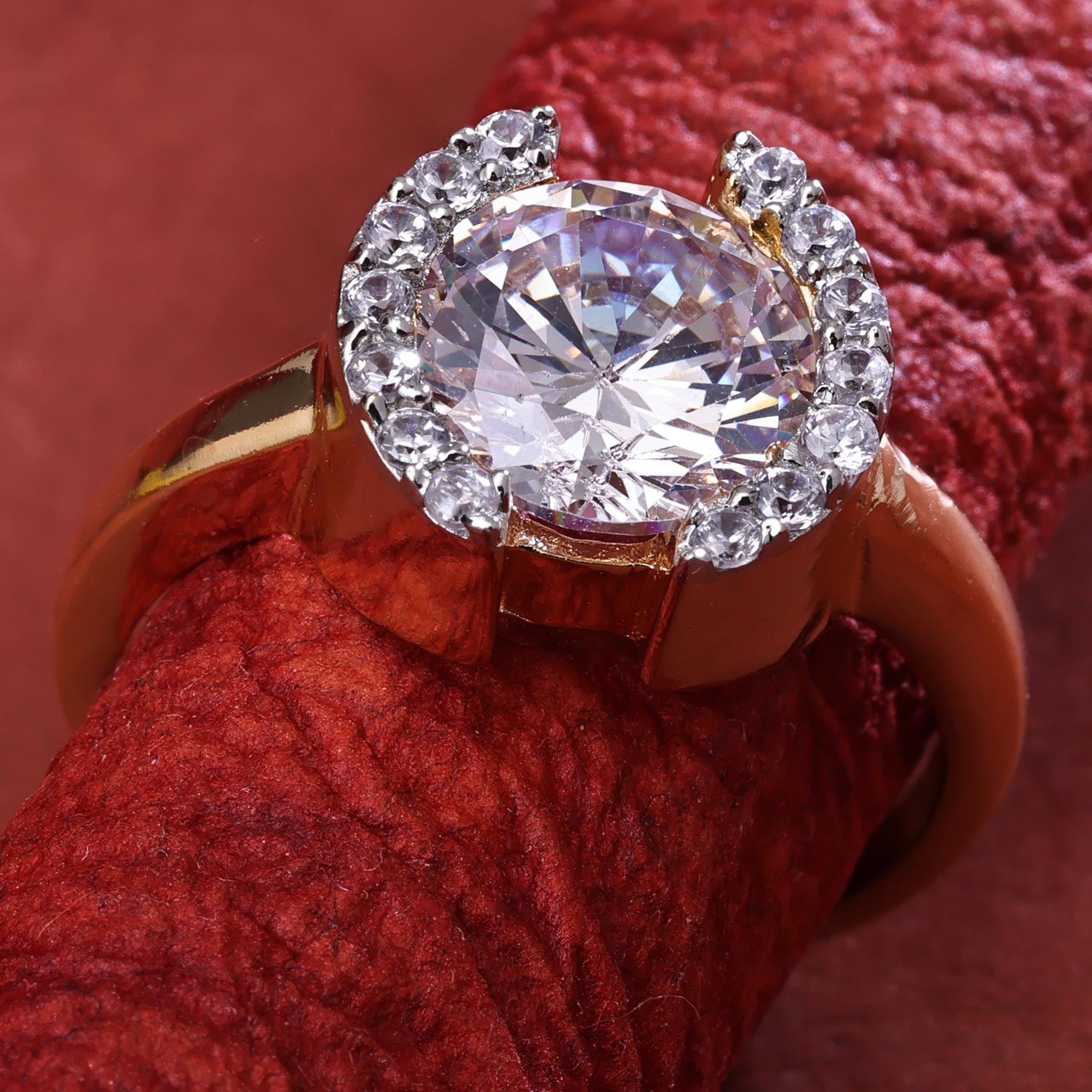 Sukkhi Delicate Golden Gold CZ Ring for Women