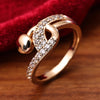 Sukkhi Floral Golden Gold Plated CZ Ring for Women
