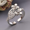 Sukkhi Elegant Silver Floral Rhodium Plated CZ Ring for Women