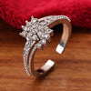 Sukkhi Classic Silver Rhodium Plated CZ Ring for Women