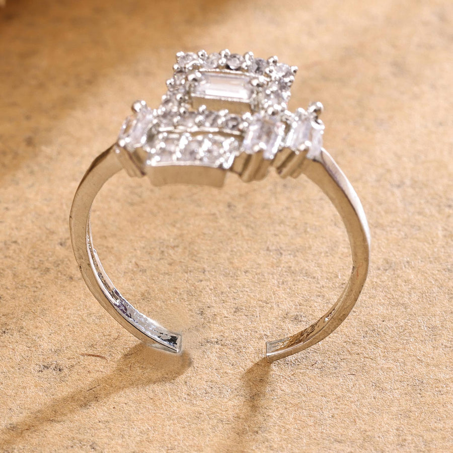 Sukkhi Lavish Silver Rhodium Plated CZ Ring for Women