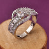 Sukkhi Delicate Silver Rhodium Plated CZ Ring for Women