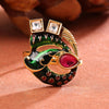 Sukkhi Awesome Golden Gold Plated Kundan Ring for Women