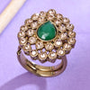 Sukkhi Brilliant Golden Gold Plated Pearl Ring for Women