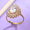 Sukkhi Ethnic Golden Gold Plated CZ Ring for Women