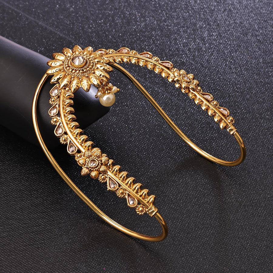 Sukkhi Sparkling Golden Gold Plated Kundan Bajuband for Women