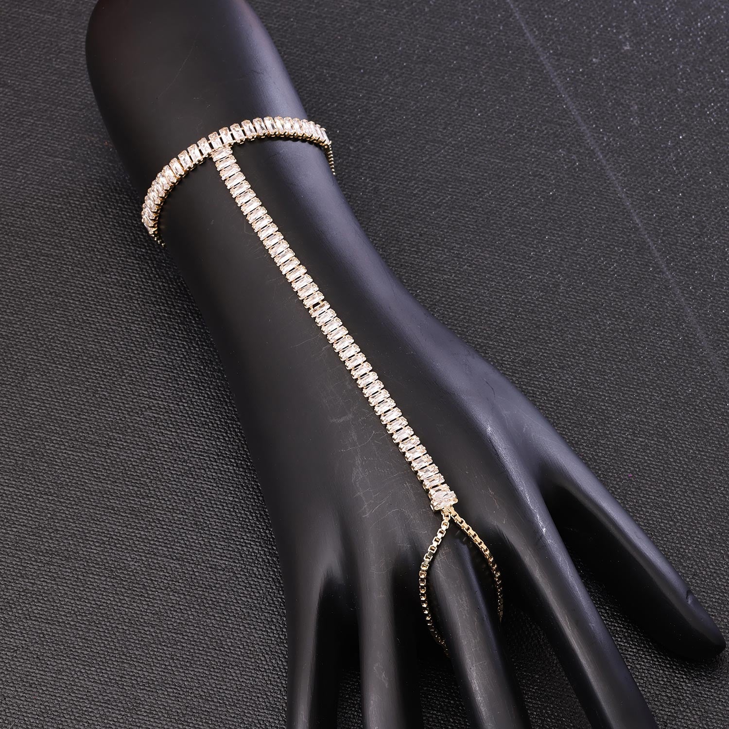 Sukkhi Exclusive Golden Gold Plated CZ Haathpan for Women