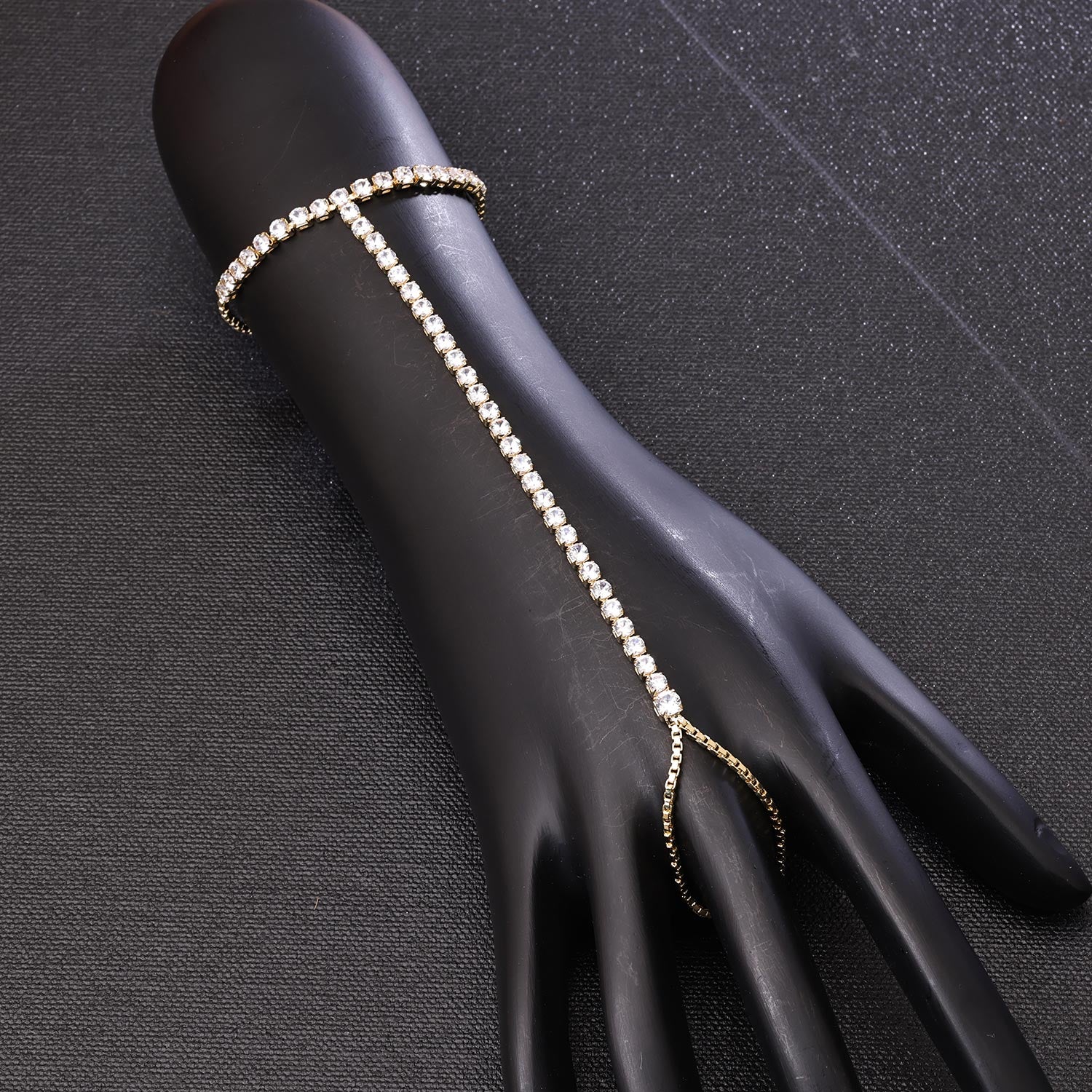 Sukkhi Fabulous Golden Gold Plated CZ Haathpan for Women