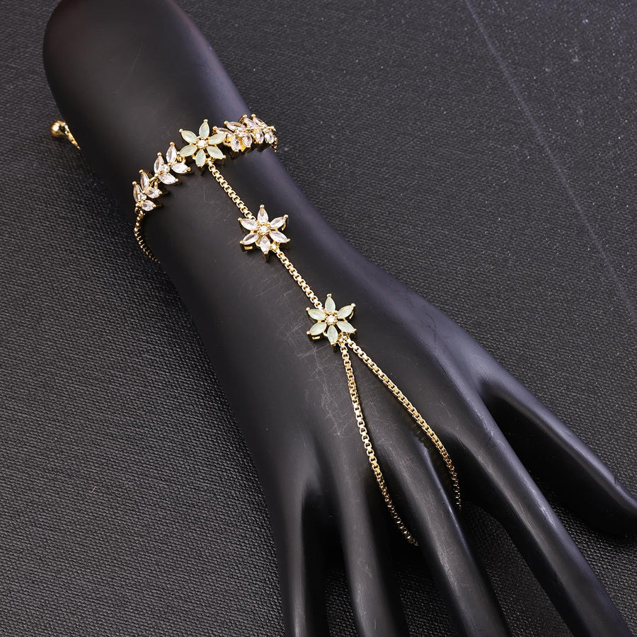 Sukkhi Classic Golden Gold Plated CZ Haathpan for Women