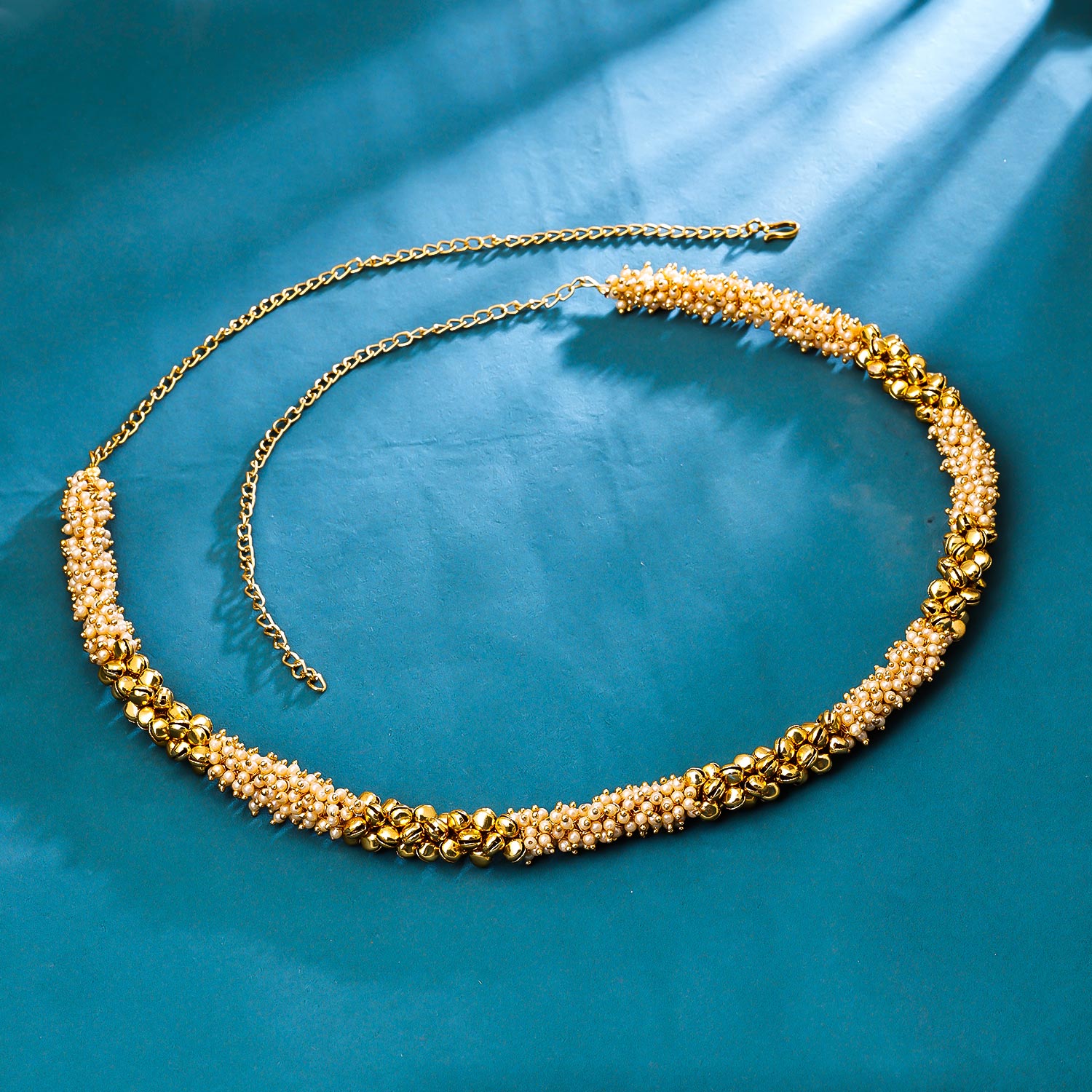 Sukkhi Adorable Golden Gold Plated Pearl Kamarband for Women