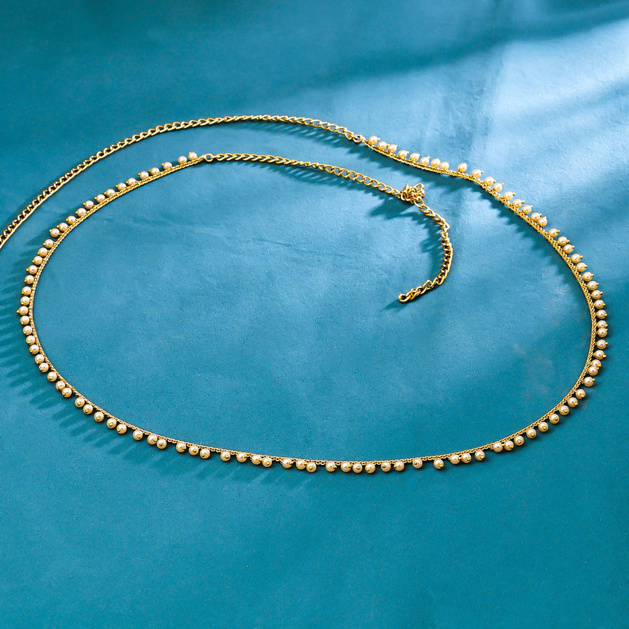 Sukkhi Delicate Golden Gold Plated Pearl Kamarband for Women