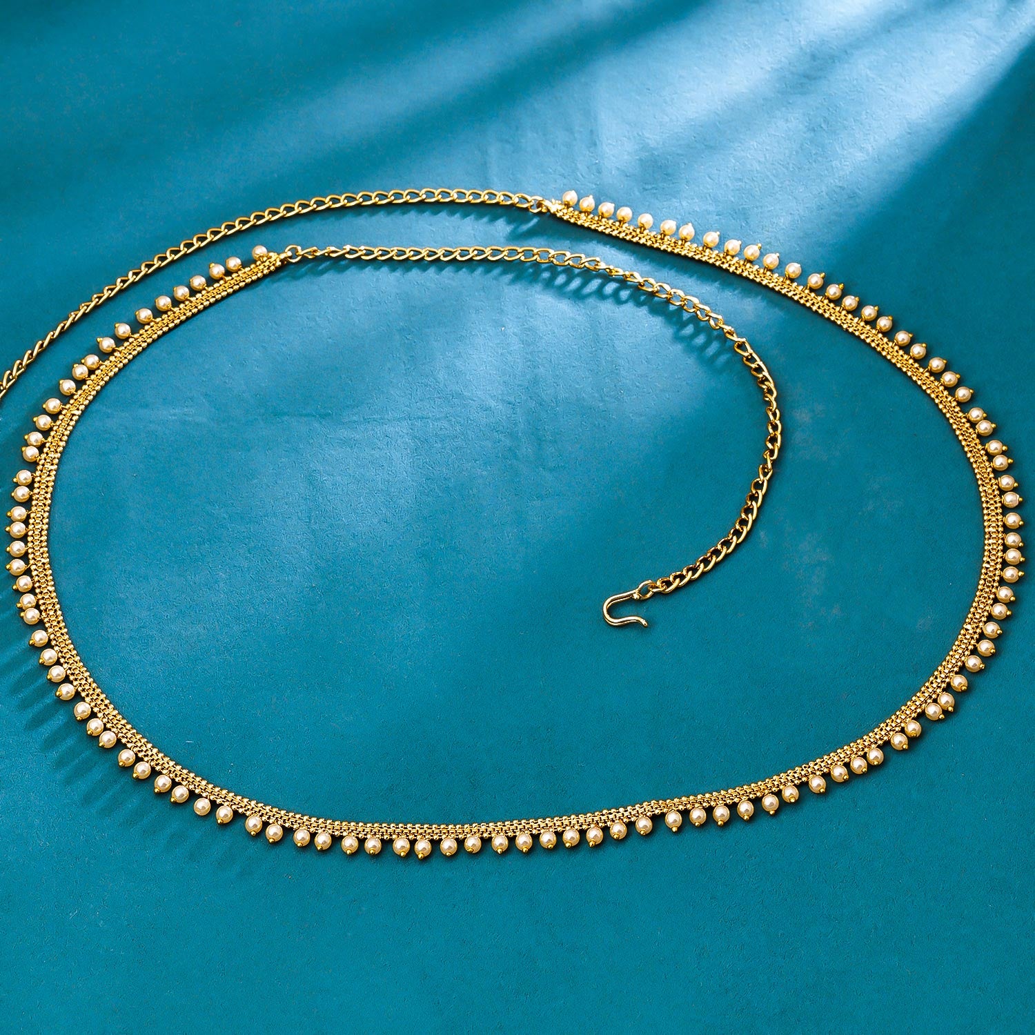 Sukkhi Lovely Golden Gold Plated Pearl Kamarband for Women