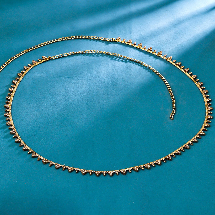 Sukkhi Delightful Golden Gold Plated Pearl Kamarband for Women