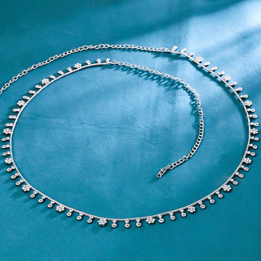 Sukkhi Lavish Silver Rhodium Plated CZ Kamarband for Women