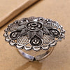 Sukkhi Floral Silver Oxidised NA Ring for Women