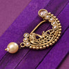 Sukkhi Lovley Golden Gold Plated Pearl Nath for Women