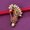 Sukkhi Floral Golden Gold Plated Pearl Nath for Women