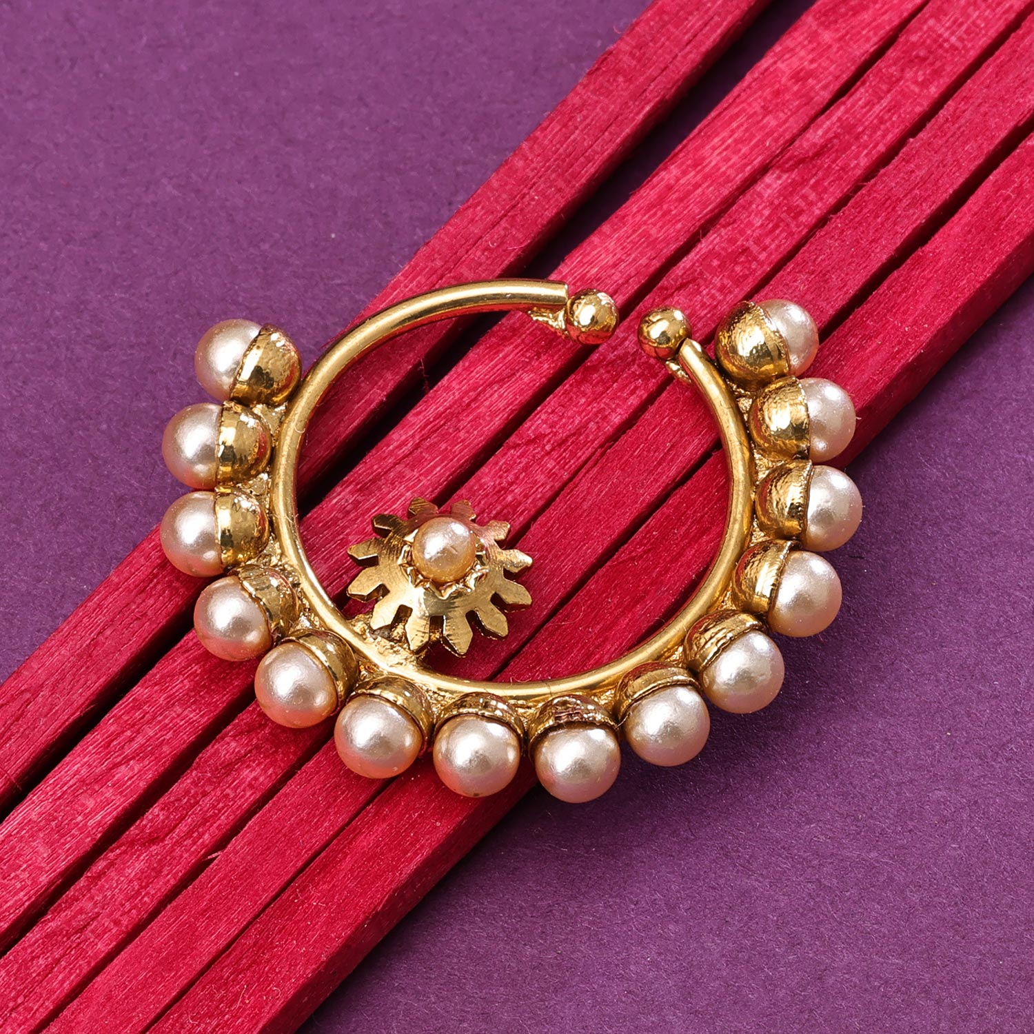 Sukkhi Beautiful Golden Gold Plated Pearl Brooch for Women
