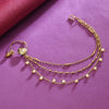 Sukkhi Lavish Golden Gold Plated kundan & Pearl Nose Ring for Women