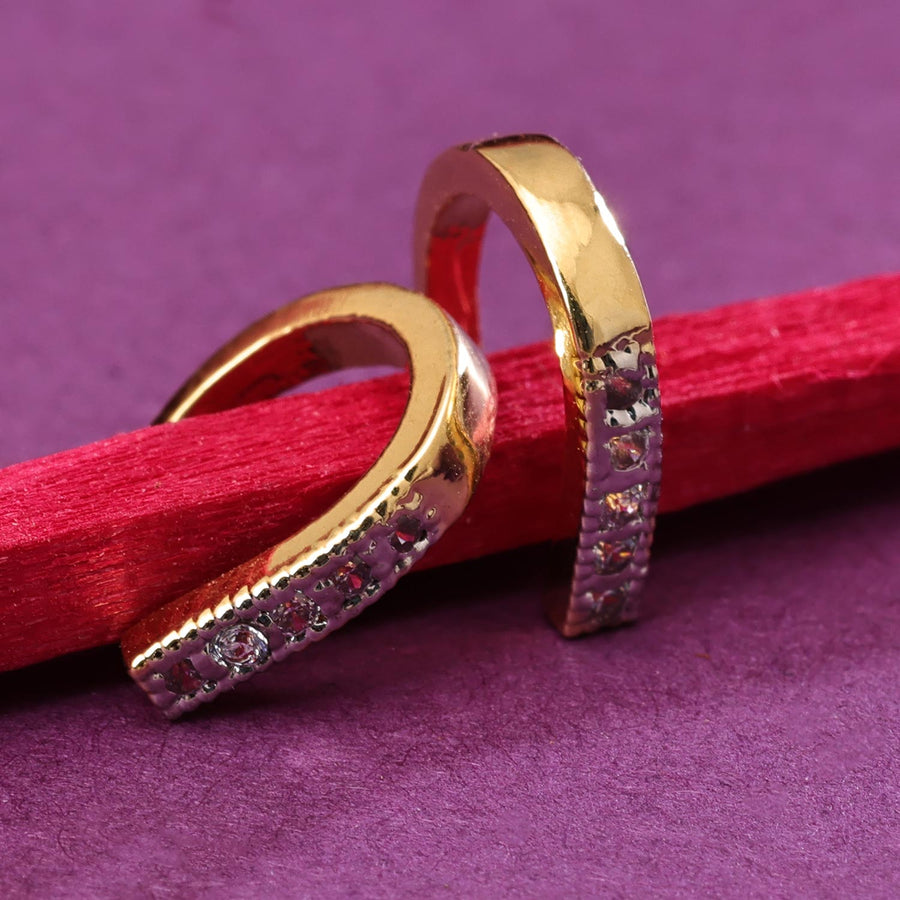 Sukkhi Gleaming Golden Gold Plated CZ Nosepin for Women