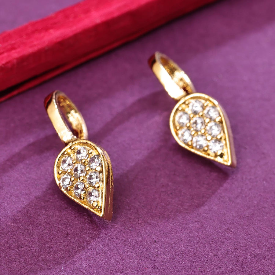 Sukkhi Splendid Golden Gold Plated CZ Nosepin for Women