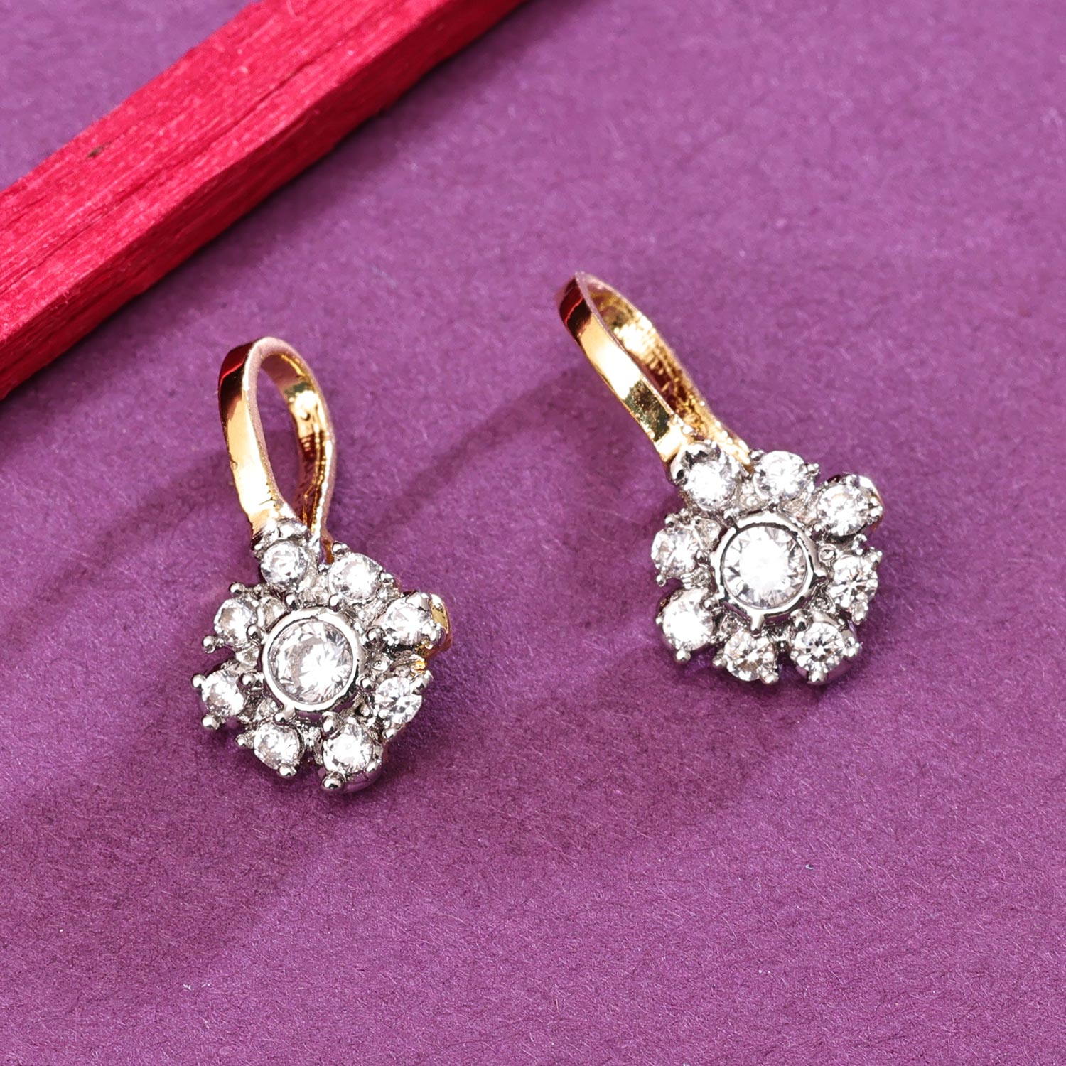 Sukkhi Fashionable Golden Gold Plated CZ Nosepin for Women