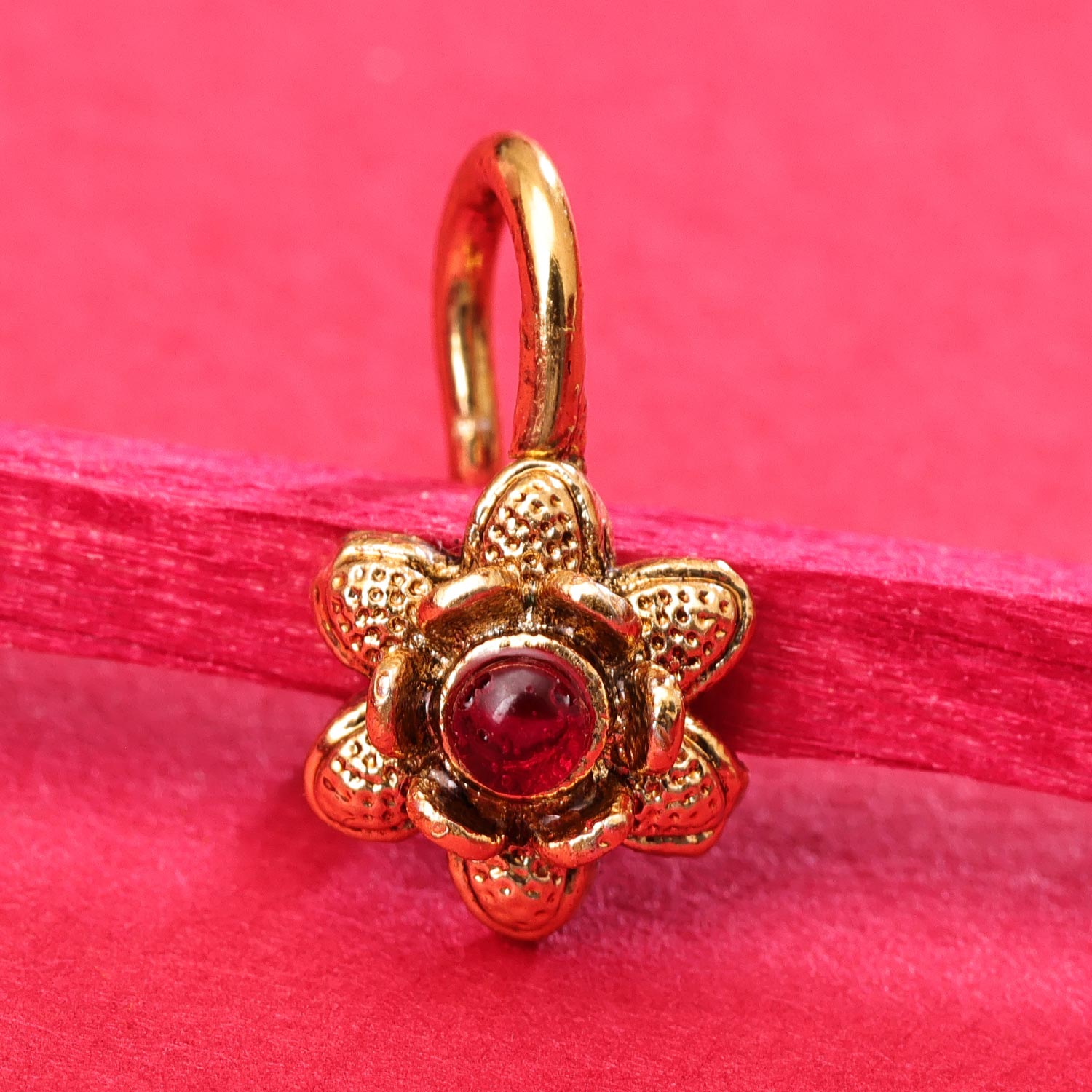 Sukkhi Elegant Golden Gold Plated CZ Nosepin for Women