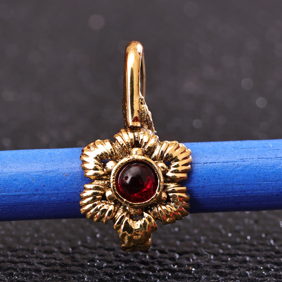 Sukkhi Stunning Golden Gold Plated Pearl Nosepin for Women