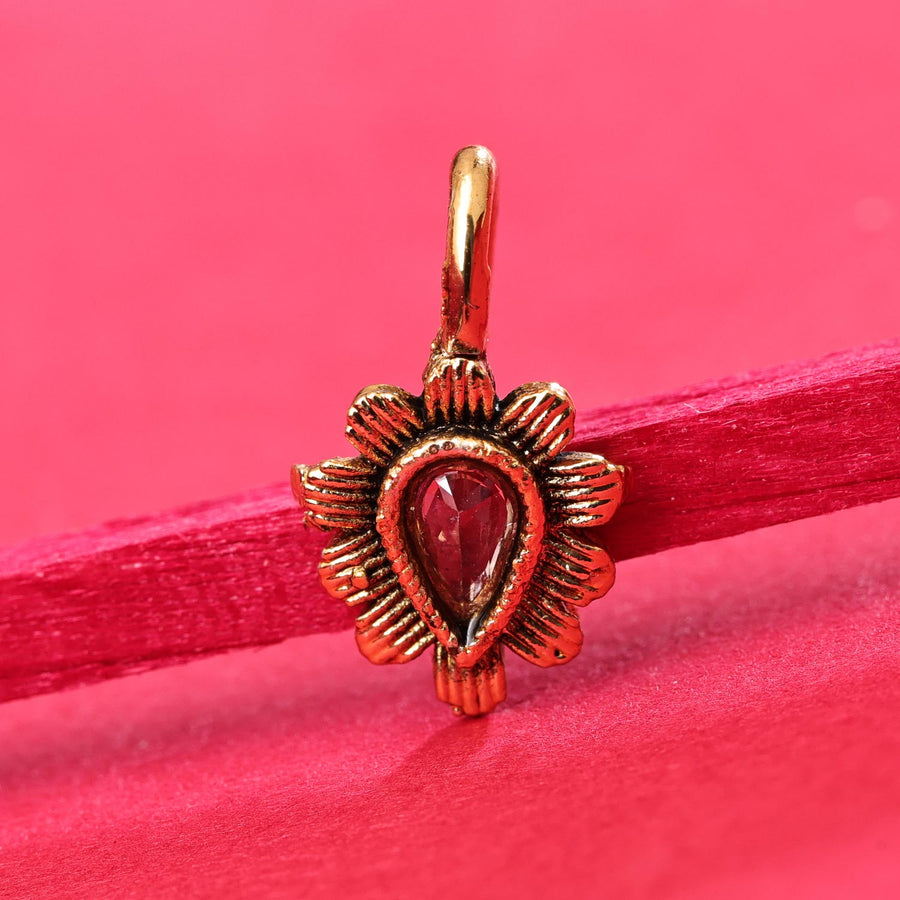 Sukkhi Traditional Golden Gold Plated Pearl Nosepin for Women