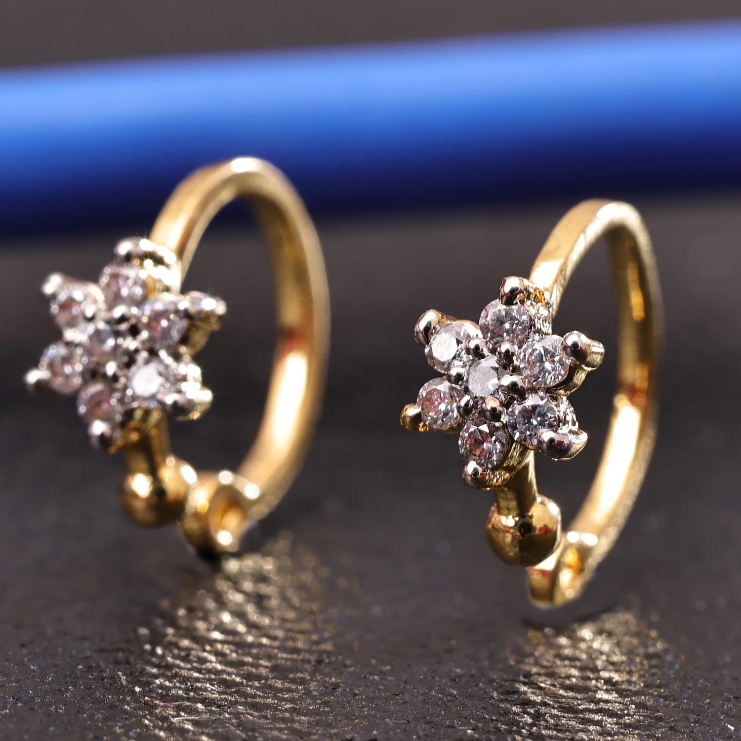 Sukkhi Glossy Golden Gold Plated CZ Nosepin for Women