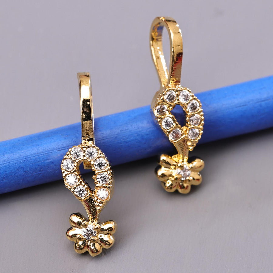 Sukkhi Trendy Golden Gold Plated CZ Nosepin for Women