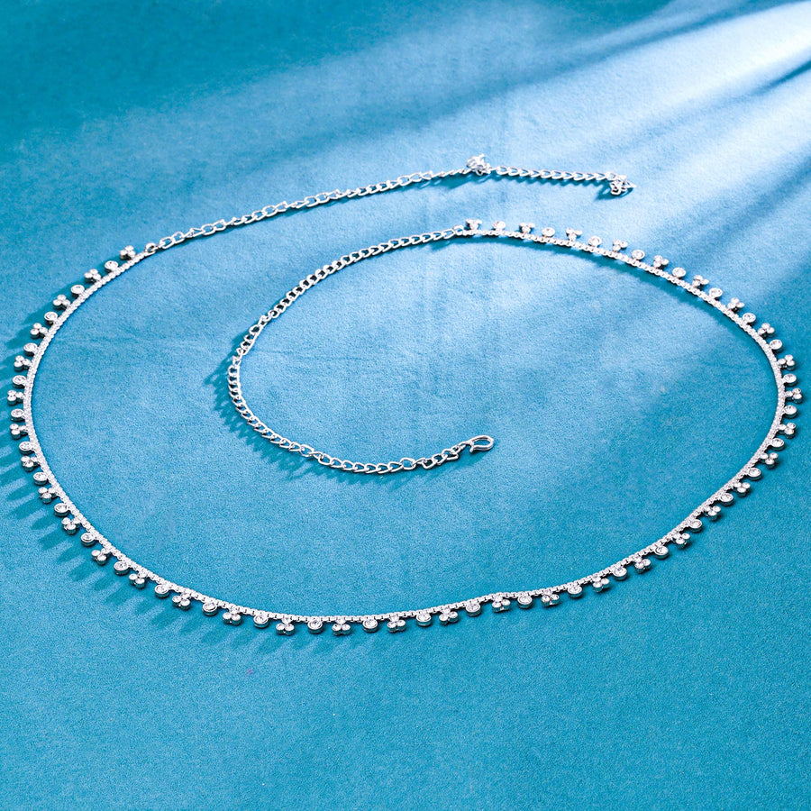 Sukkhi Glimmery Silver Rhodium Plated Pearl Kamarband for Women