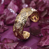 Sukkhi Modern Golden Gold Plated CZ Ring for Women