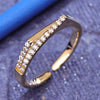 Sukkhi Lovely Golden Gold Plated CZ Ring for Women
